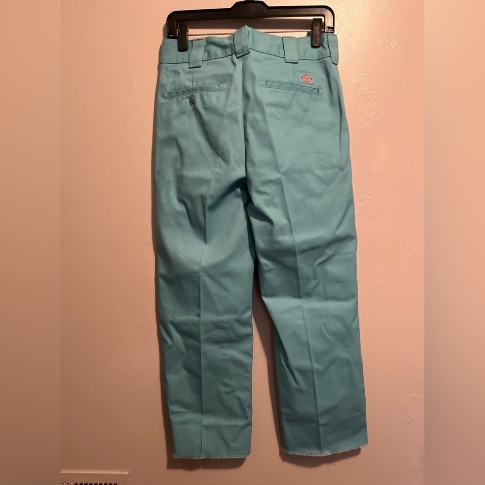 Dickies Women’s Cropped Ankle Pants, Twill Regular Fit Straight Leg Raw Edge Hem - Picture 8 of 16